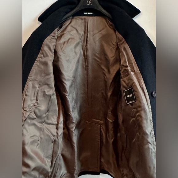 TODD SNYDER MADE IN JAPAN Pea Coat Jacket Double Breast F/W $1400 L Black Wool - Picture 4 of 6